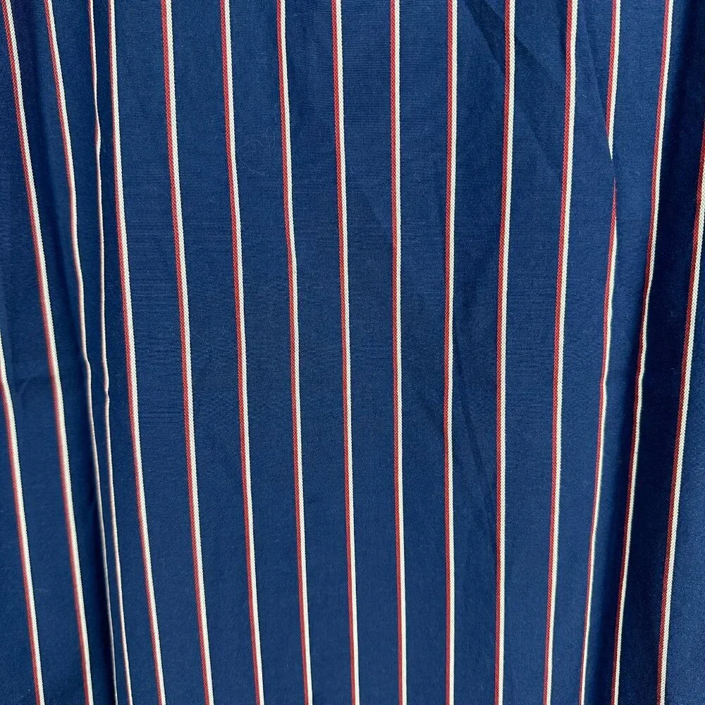 J.Crew Men's Double Striped Dobby Short‎ Sleeve Short, Size XL, Navy/White/Red